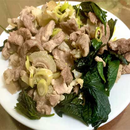 Bê non hấp tía tô